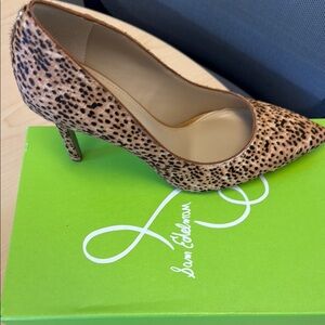 Sam Edelman Brown Heels with Animal Print